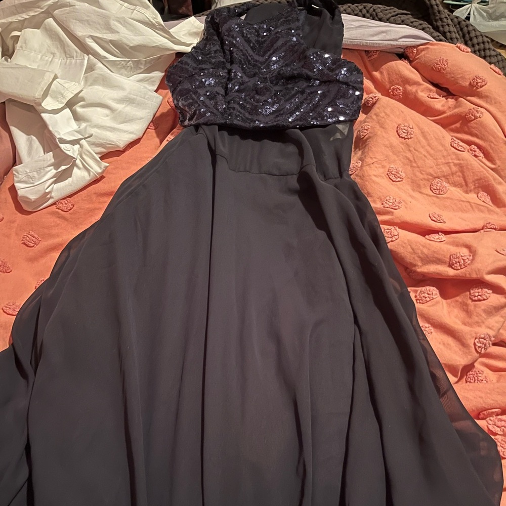 Maxi navy blue dress